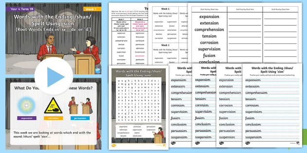 Year 4 Term 1B Week 1 Spelling Pack (teacher Made) - Twinkl