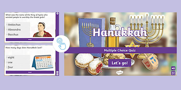 Hanukkah Interactive Multiple Choice Quiz Ks2 Twinkl