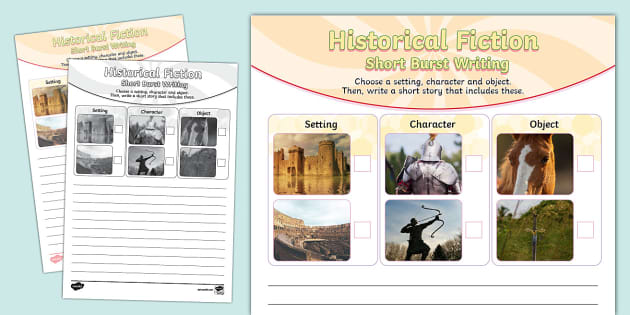 Historical Fiction Short Burst Writing Template - Twinkl