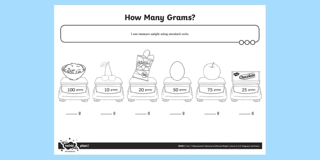 How Many Grams Worksheet / Worksheet - Measurement, grams, kilograms