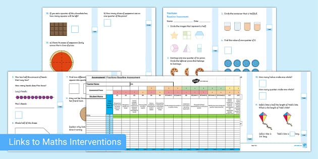 👉 Year 2 Fractions Baseline Assessment (teacher-made)