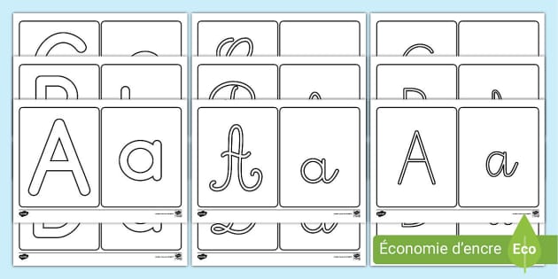 Lettres De L alphabet Colorier Capitales Et Minuscules Lettres De L alphabet Colorier Capitales Et Minuscules