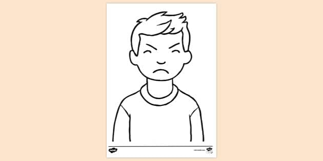 angry kid drawing