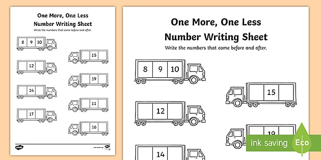 One More One Less Worksheet Ks1 Primary Resources Twinkl