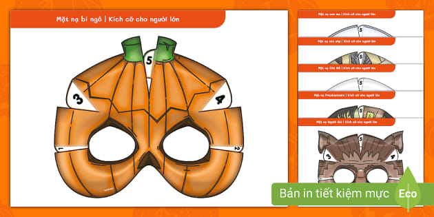 3D Halloween Pumpkin Mask (teacher made) - Twinkl