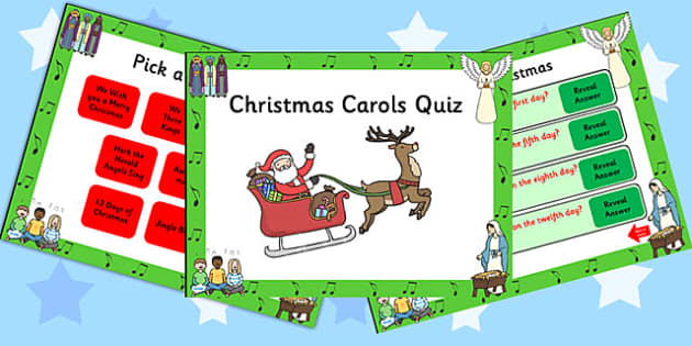 Christmas Song Themed Powerpoint Quiz Teacher Made