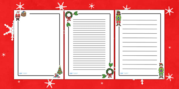 Christmas Themed Paper Page Borders