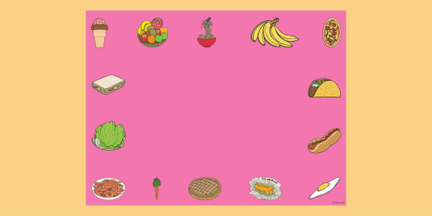 Food Themed Editable PowerPoint Background Template - Twinkl