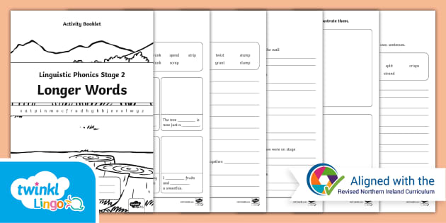 Northern Ireland Linguistic Phonics Stage 2 Longer Words Activity Booklet