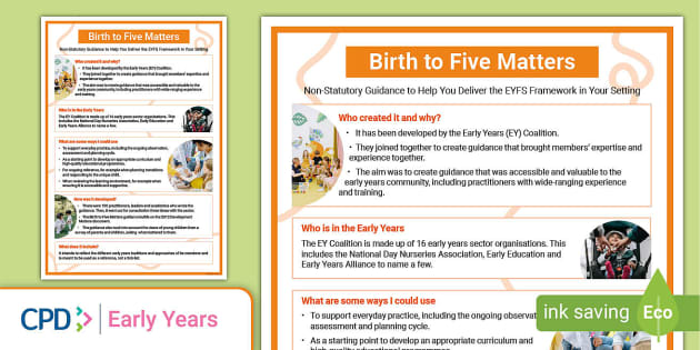 early writing birth to 5 matters