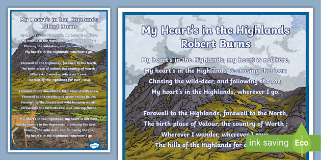 My Hearts In The Highlands Display Poster Teacher Made 