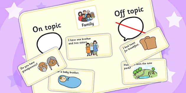 On Topic Off Topic Conversation Sorting Game Family - ordering