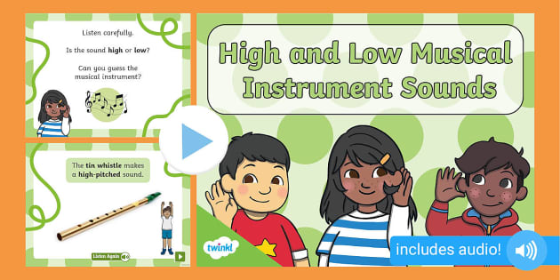 High and Low Musical Instrument Sounds PowerPoint | Twinkl