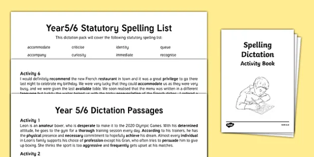 english dictation worksheets l uks2 literacy spelling