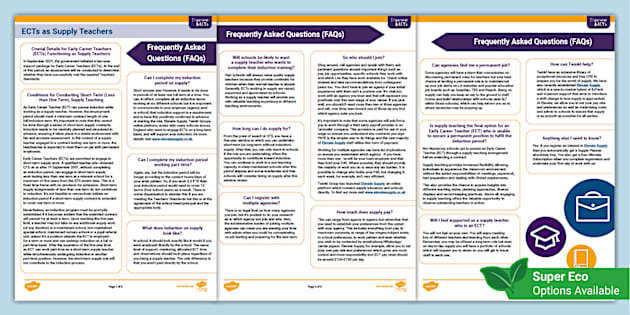ECTs as Supply Teachers FAQ