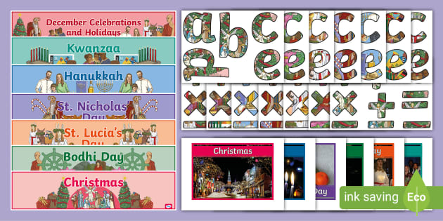 KS2 December Celebrations and Holidays Display Pack - Twinkl