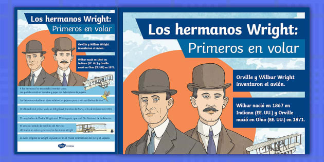 Póster: Los hermanos Wright (teacher made) - Twinkl