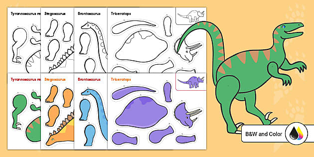 T. Rex Template / Outline – Tim's Printables