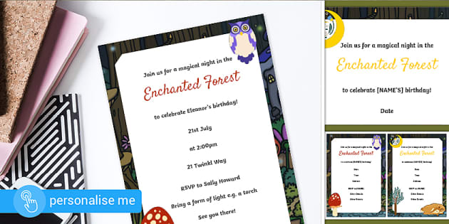 Enchanted Forest Party Invitations Template | Twinkl Party