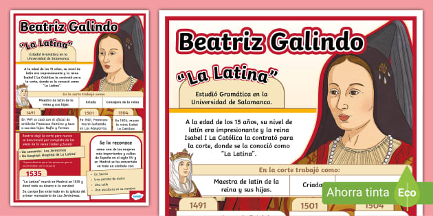 Infograf a Beatriz Galindo