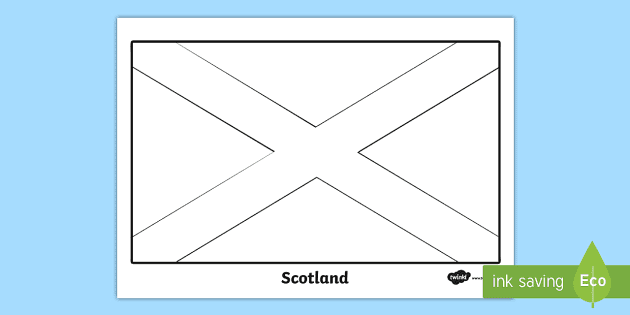 Scottish Flag Coloring Page (Teacher-Made) - Twinkl