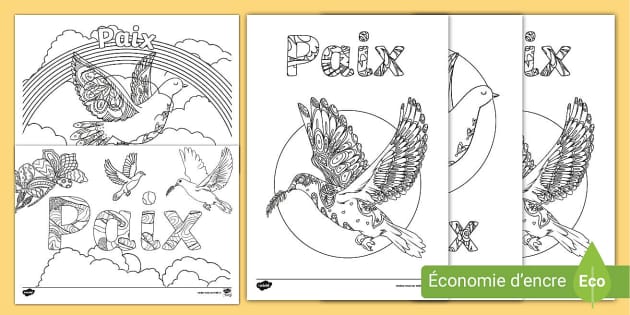 Coloriages De Colombes Pour La Journ e De La Paix