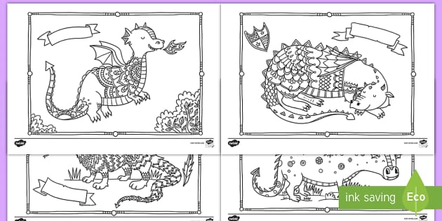 Dragons Coloring Pages | K-5 Teaching Resources | Twinkl