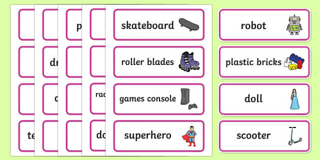 Toy Museum Word Cards