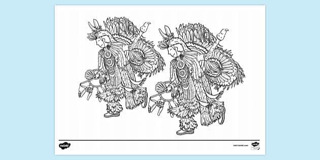 FREE! - Pow Wow Colouring | Colouring Sheets (teacher made)