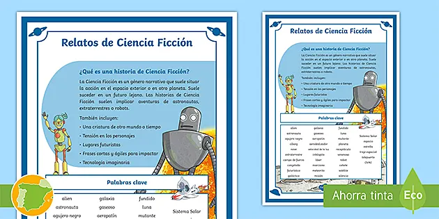Póster: Relatos de Ciencia Ficción (teacher made) - Twinkl