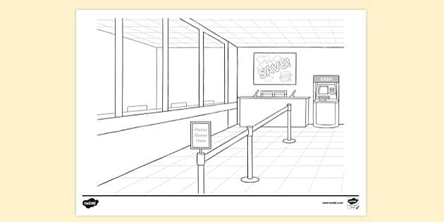 FREE! - Bank Background Colouring | Colouring Sheets