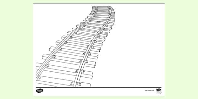 train tracks coloring pages