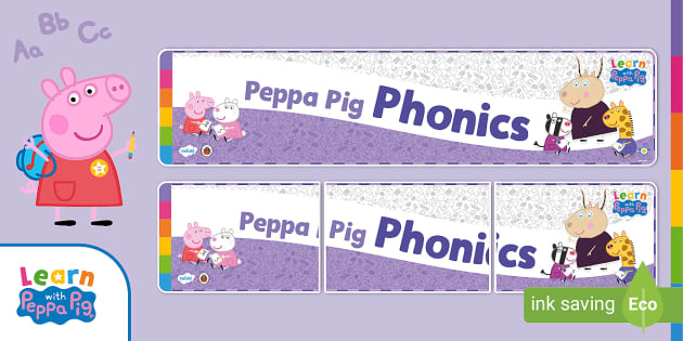FREE! - Peppa Pig Banner | Learn Phonics with Peppa | Twinkl