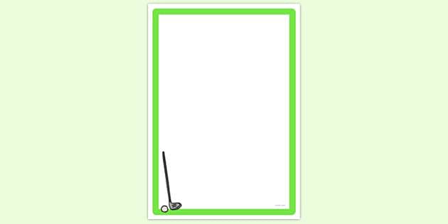FREE! - Simple Blank Golf Club Ball Page Border | Twinkl Page Border