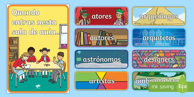Vocabulário ilustrado de objetos de sala de aula - Twinkl