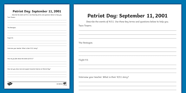 9/11 Worksheet PDF | Patriot Day Resource | Twinkl USA 9-11-worksheet-pdf-patriot-day-resource-twinkl-usa