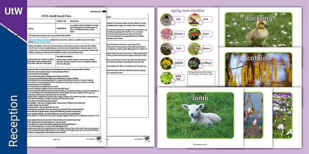 EYFS Spring Walk Adult Input Plan and Resource Pack - Twinkl