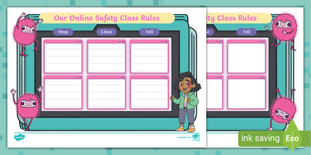 Online Safety Class Rules - Twinkl