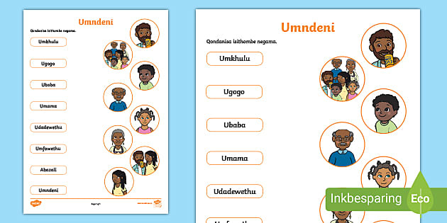 umndeni family matching activity