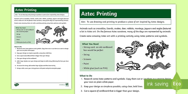 animal print aztec drawings