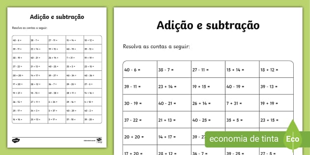 Quiz Matemática 4 - Tabuada - Nível Médio - 20 Contas 