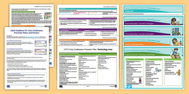 EYFS Technology Area Core Continuous Provision Planning and Poster Pack ...