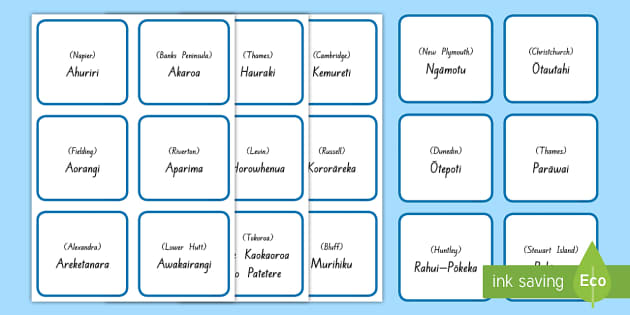 Te Reo M Ori Place Names Flashcards Teacher Made Twinkl