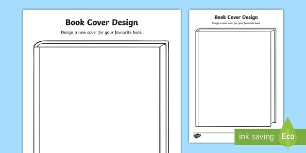 book front cover template for children