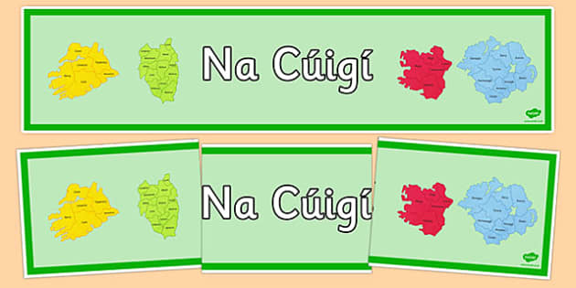 Irish Provinces Of Ireland Banner Gaeilge Eal Translated Ireland