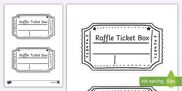 blank raffle ticket