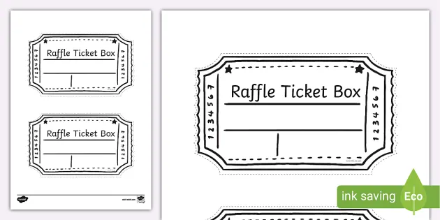 blank raffle tickets template
