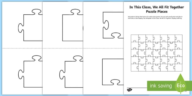 Printable Puzzle Pieces Template - ClipArt Best  Puzzle piece template,  Puzzle piece crafts, Blank puzzle pieces