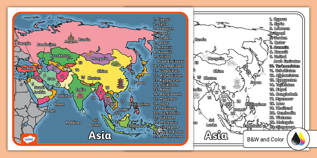 Us Ss 88 Asia Map With Words And Pictures Ver 7 