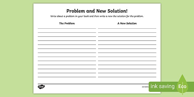 Problem Solution Reading Comprehension Activity - Twinkl